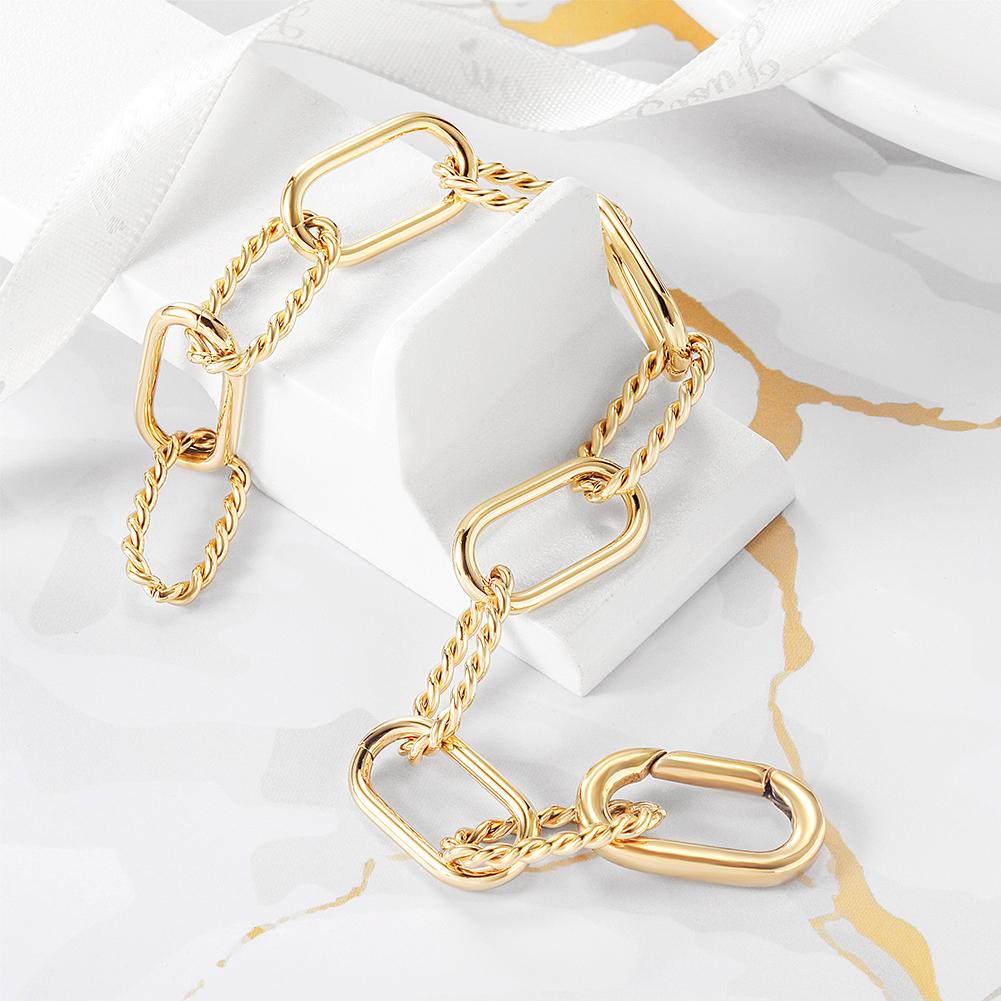 Gold Threader Interlocking Bracelet