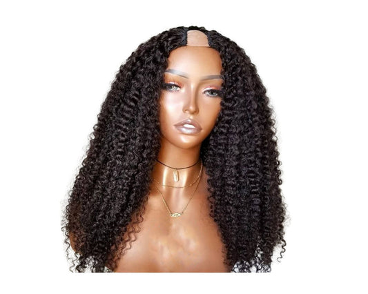 4A Curls U Part Brazilian Human Hair Wig