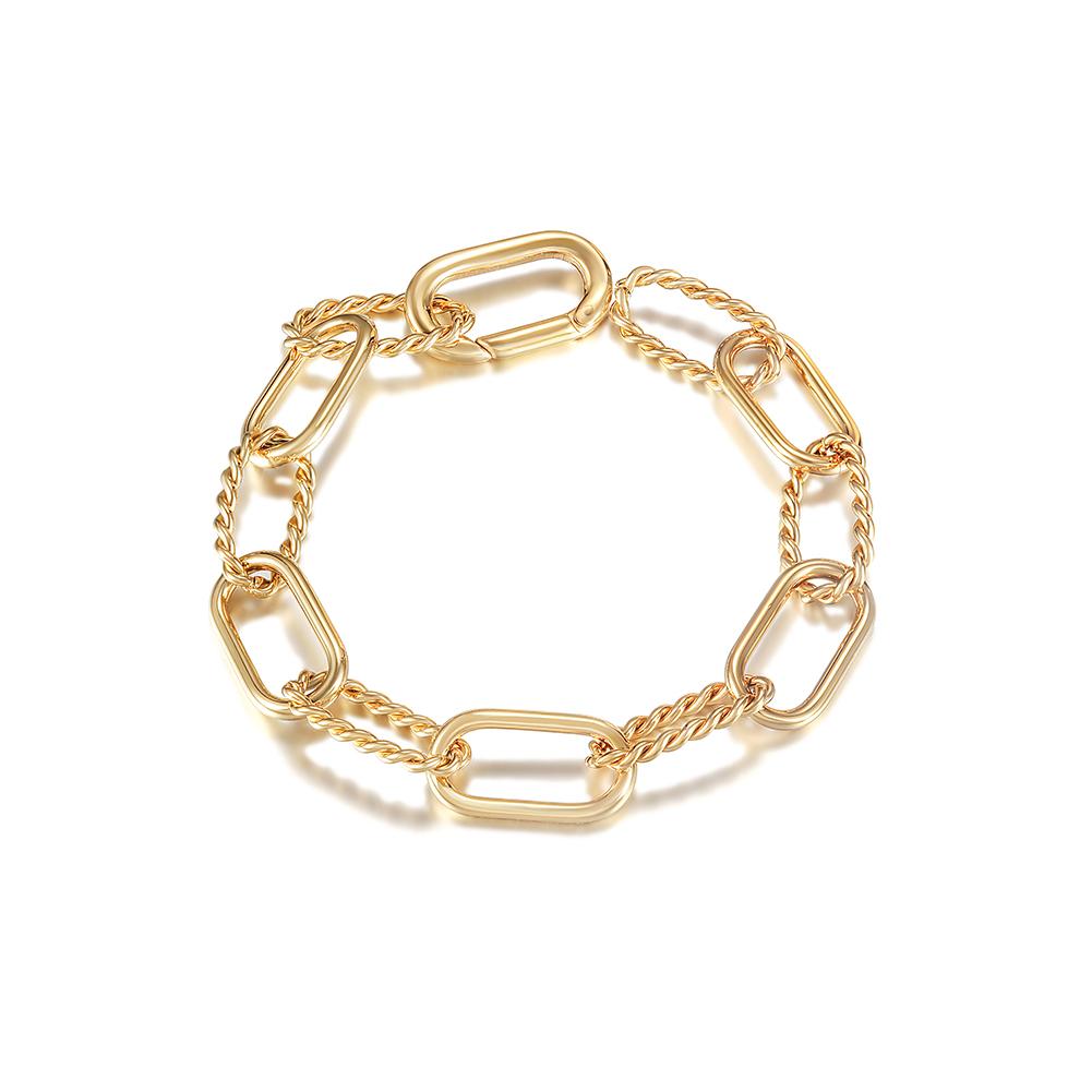 Gold Threader Interlocking Bracelet