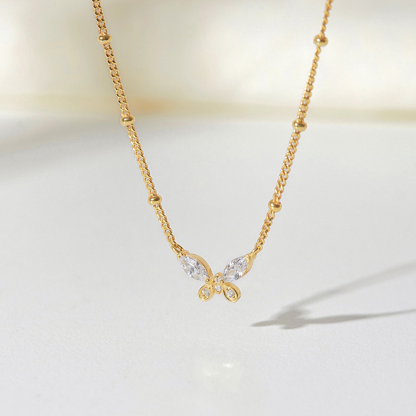 Satellite Chain Butterfly Necklace
