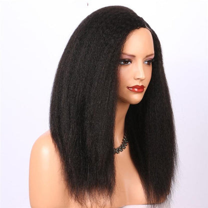 Kinky Straight U Part Wig Brazilian Human Hair Wig