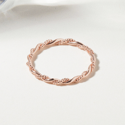 Dainty Braided Stacking Ring