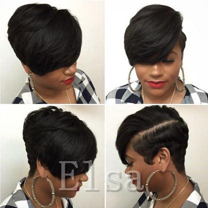 Straight Short Human Hair Lace Front Wig