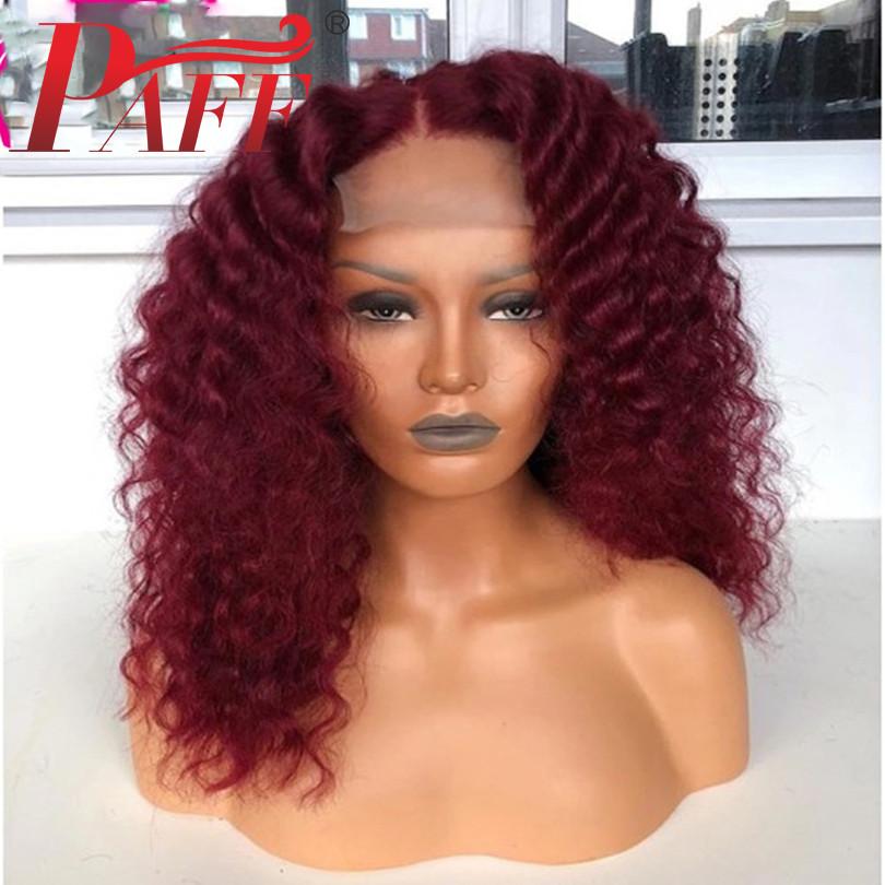 Burgundy Red Human Hair Wig