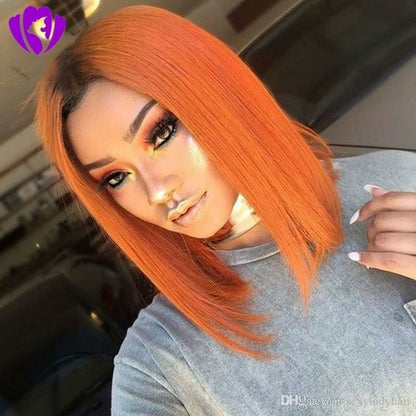 Ombre Orange Synthetic Lace Front Wig